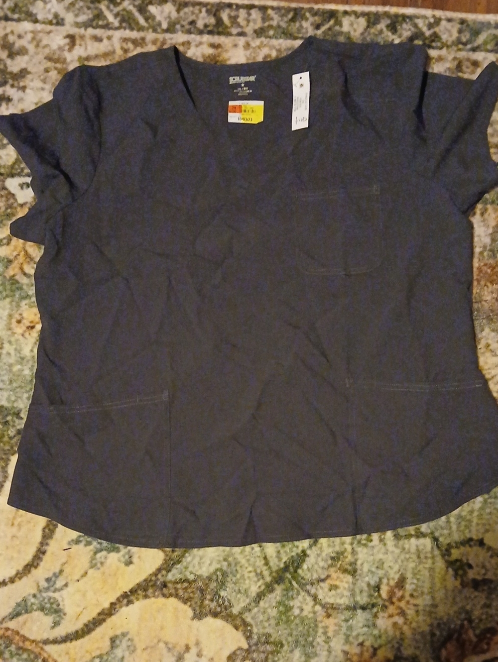 Scrubstar Dark Gray Women's Short Sleeve V-Neck Scrub Top